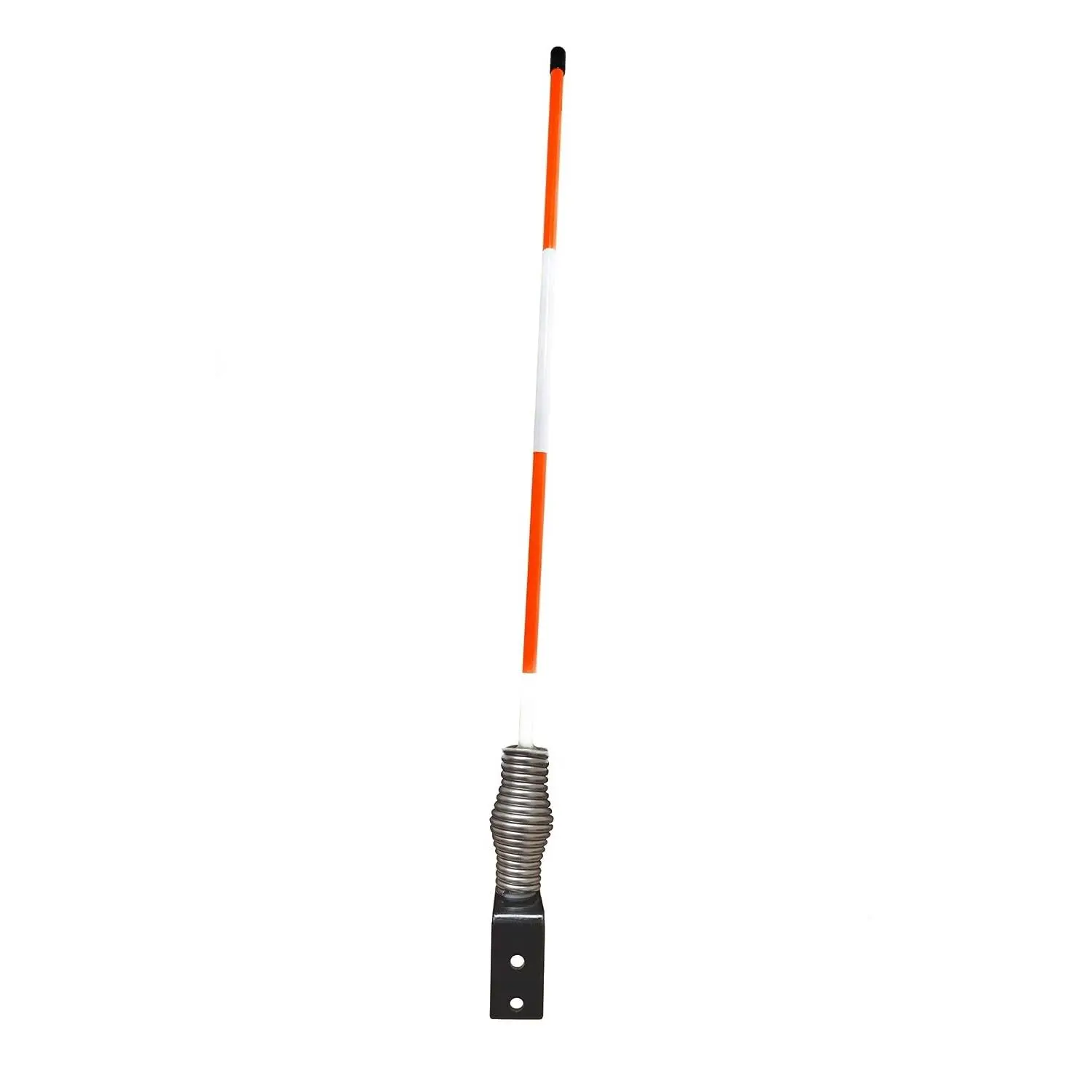 Snow Plow Marker, High Visibility Bumper Accessory, Fiberglass, 37 Inch, Stainless Steel Spring (Set of Two Orange)
