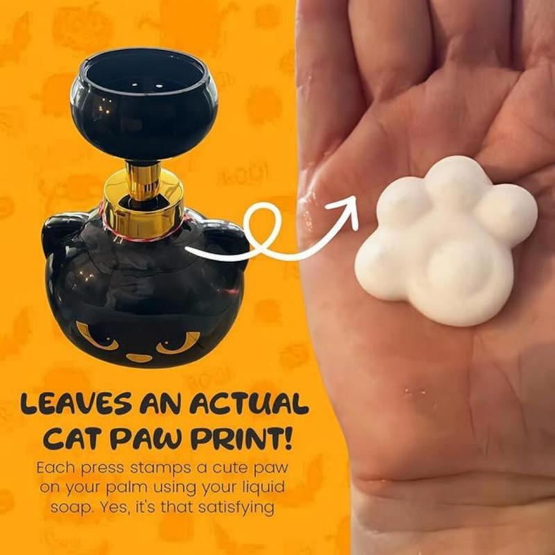 Automatic Cat Paw Soap Dispenser, Touchless Foaming Hand Wash Pump, Cute Refillable Paw Print Bottle, Fun Kawaii Bathroom Decor, Cat Lover Trending Gift