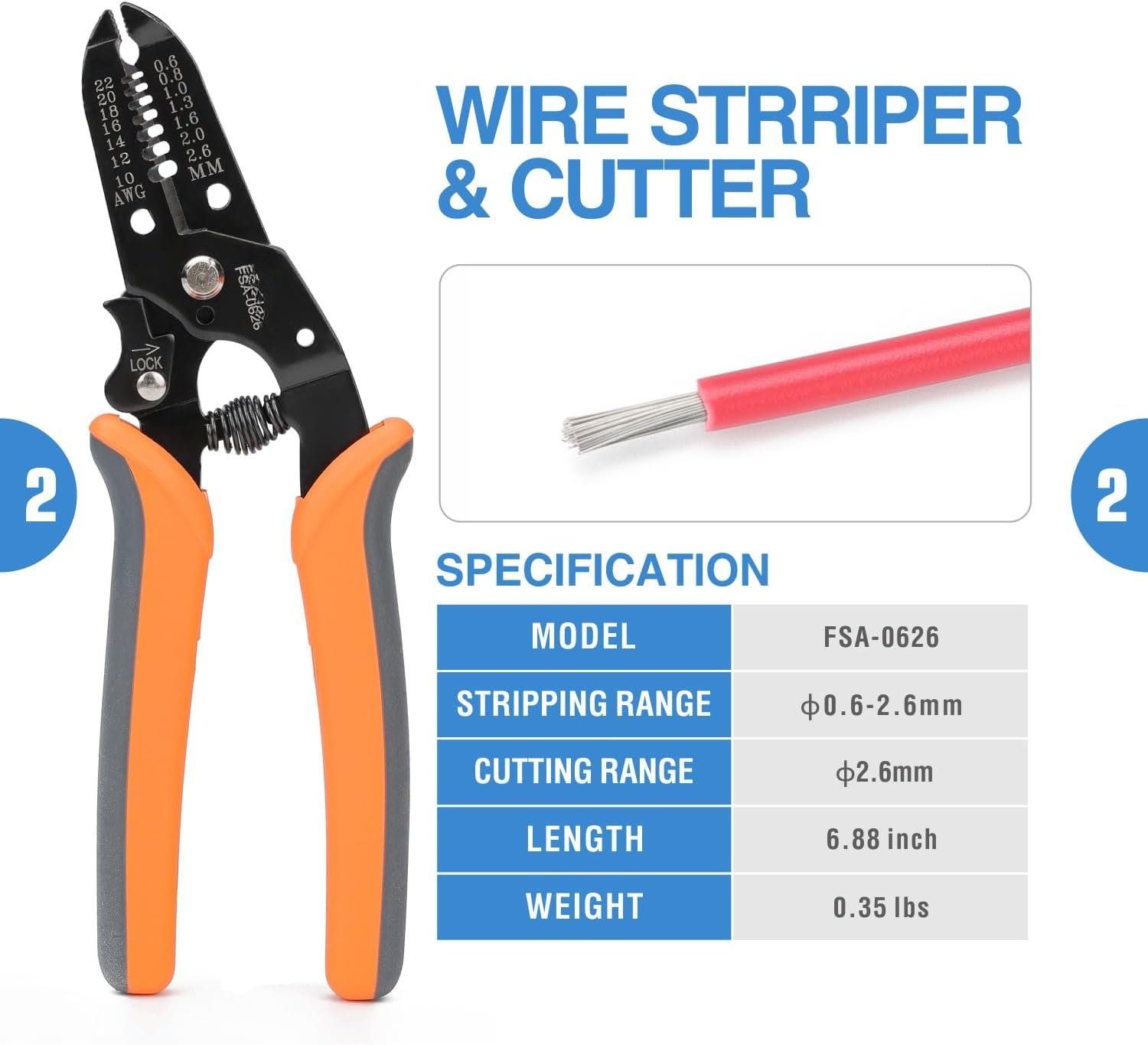 Wire Crimping Tool Kit with Wire Stripper and Ratcheting Wire Crimper for Heat Shrink Connectors, Wire Ferrule, Insulated and Non-Insulated Terminals