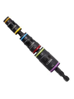 32933M 6-in-1 Metric Impact Socket Set, 3 Flip Sockets with 7, 8, 10, 12, 13 and 14 mm Nut Driver Sizes, Impact Rated 5-Inch Shaft