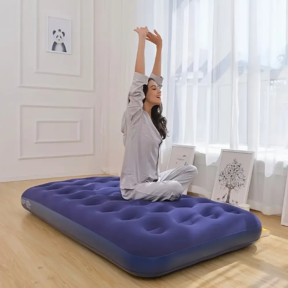 Portable Inflatable Mattress, Single Person Camping Bed, Outdoor Sleeping Pad, Tent Air Bed, Ideal for Garden, Camping, Hiking, Outdoor Activities