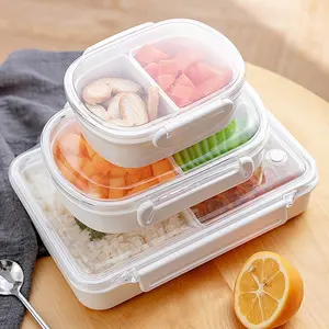 Microwave Safe Lunch Box with Containers for Kids 3 Compartments Portable Bento Box Leakproof Lunch Container for School Office Snack Storage Food Storage Container