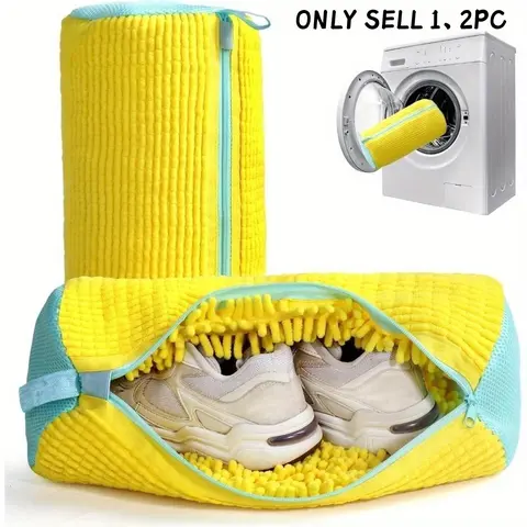 Durable Zipper Shoe Washing Bag, Shoe Bag for Washing Machine, Detachable Shoe Cleaning Bag, Storage Bag for Home Laundry, Laundry Organizer, Household Essentials