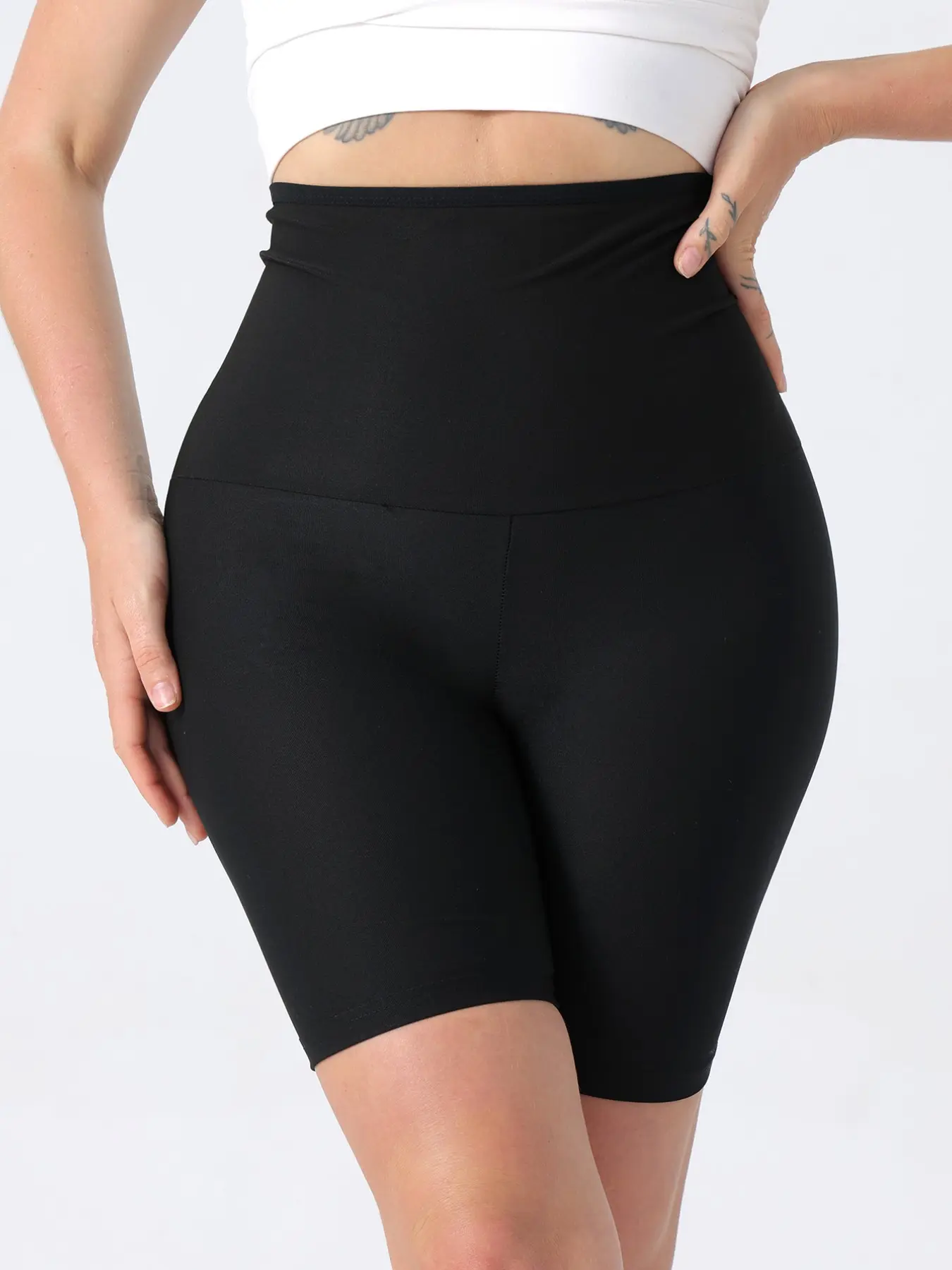 Women‘s High Waist Sauna Effect Shaping Pants – 3/4 Length Compression Tights, Tummy Control & Butt Lifting, 4-Way Stretch Breathable Squat-Proof, Must Have Fitness Bottoms, Activewear Bottoms for Yoga, Running, Gym & Daily Wear, Gym Clothes