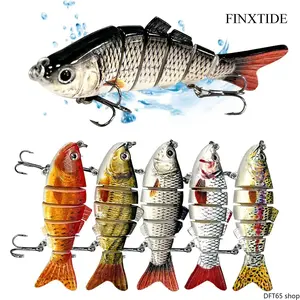 Bionic Multi-Jointed Hard Fishing Lure Lifelike Torpedo Swimbait With Built-In Fishhooks Sinking Type Hard Bait Suitable For Freshwater Saltwater Outdoor Angling Portable Fishing Tackle Accessory