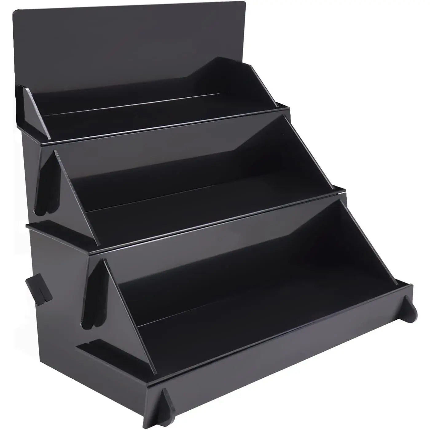 18.55"x16"x15" Portable Product Display Stand - Black Table for Craft Shows, Retail, Farmers Markets, Candy, Vendors - Repeatable Assembly/Disassembly Shelf