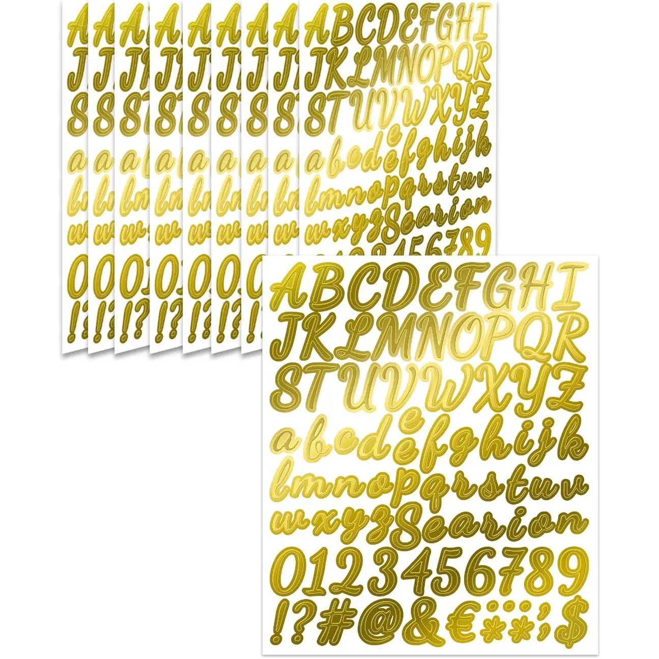 10 Sheets  Letter Stickers, 840 count Scrapbook Stickers, 1 Inch Vinyl Number Alphabet Sticker, Self-Adhesive Stick  Letters for Mailbox Bottles Crafts Posters Decor