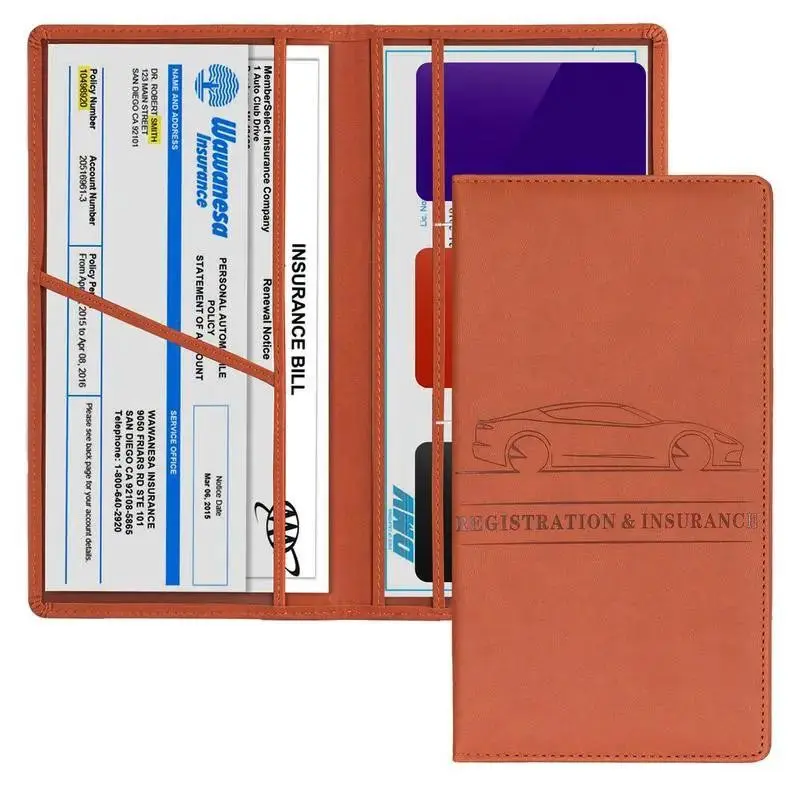 Car Registration & Insurance Card Holder, Magnetic Closure Vehicle Organizer Storage, Compact Document Wallet, Pokemon Cards Holder, Car Accessories