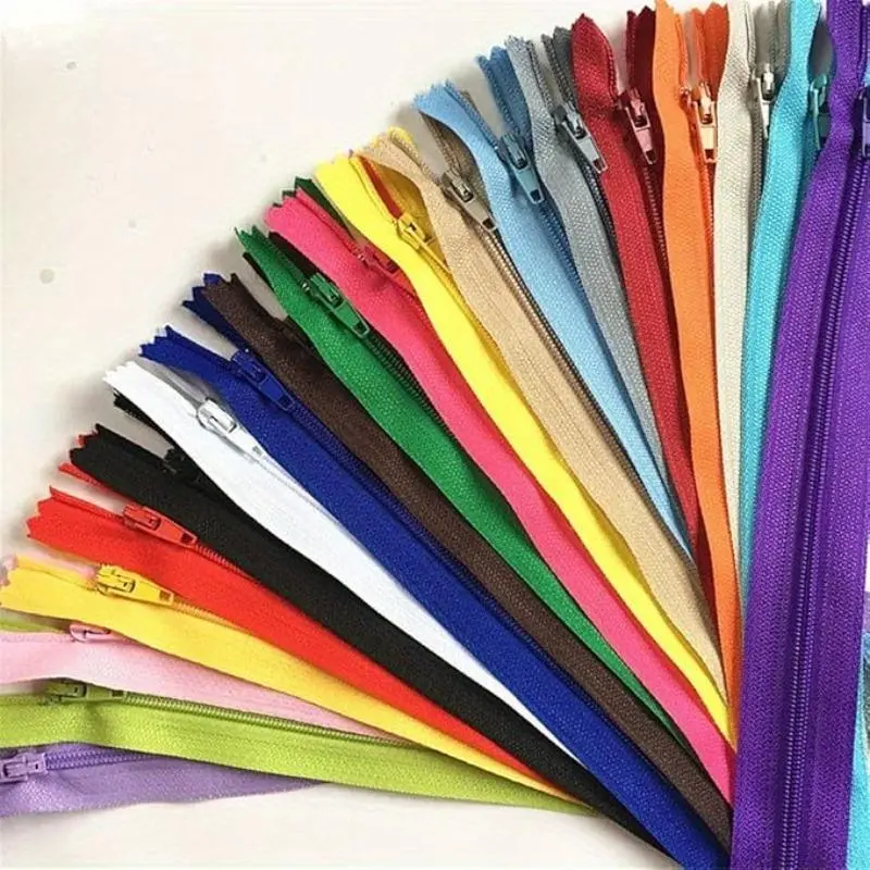 5Pcs 20Cm Nylon Coil Zippers Suitable For Clothing (20 Colors) Multiple Zippers