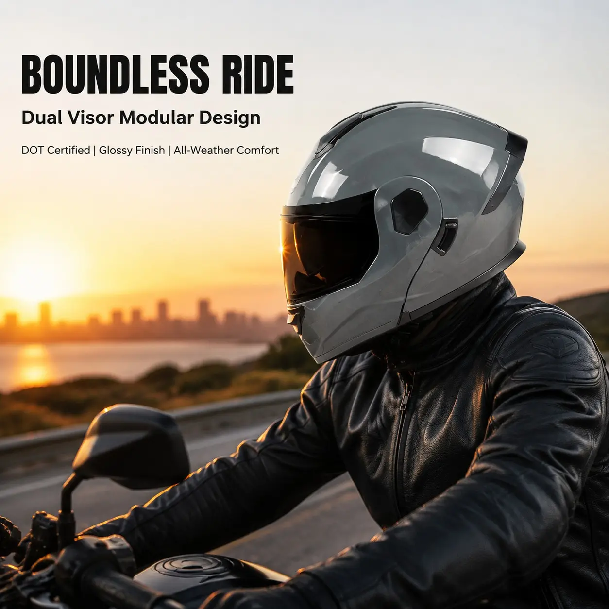 Ad Flip-Face Full Helmet, Thickened Cushion Layer, Electric Motorcycle Helmet for Men and Women, Daily Commute Crash Protection, Motorcycle Riding Helmet, Flip Up Helmet