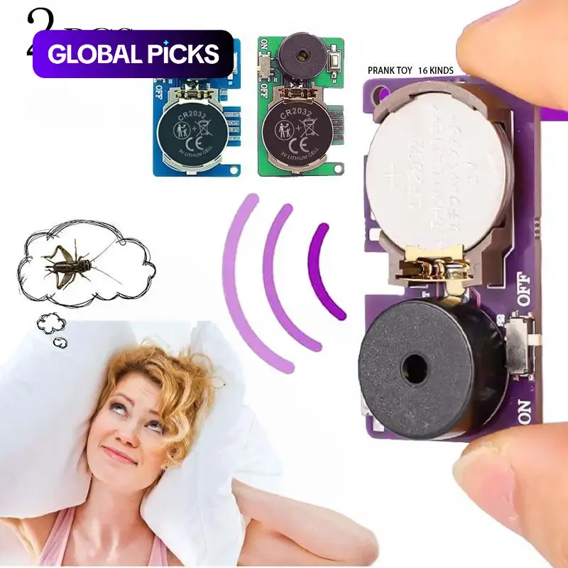2 pcs Prank Cricket Noise Makers, Long-Lasting Hidden Buzzing Sound Buzzers, Prank Props for Office Pranks, April Fools' and Halloween Gifts