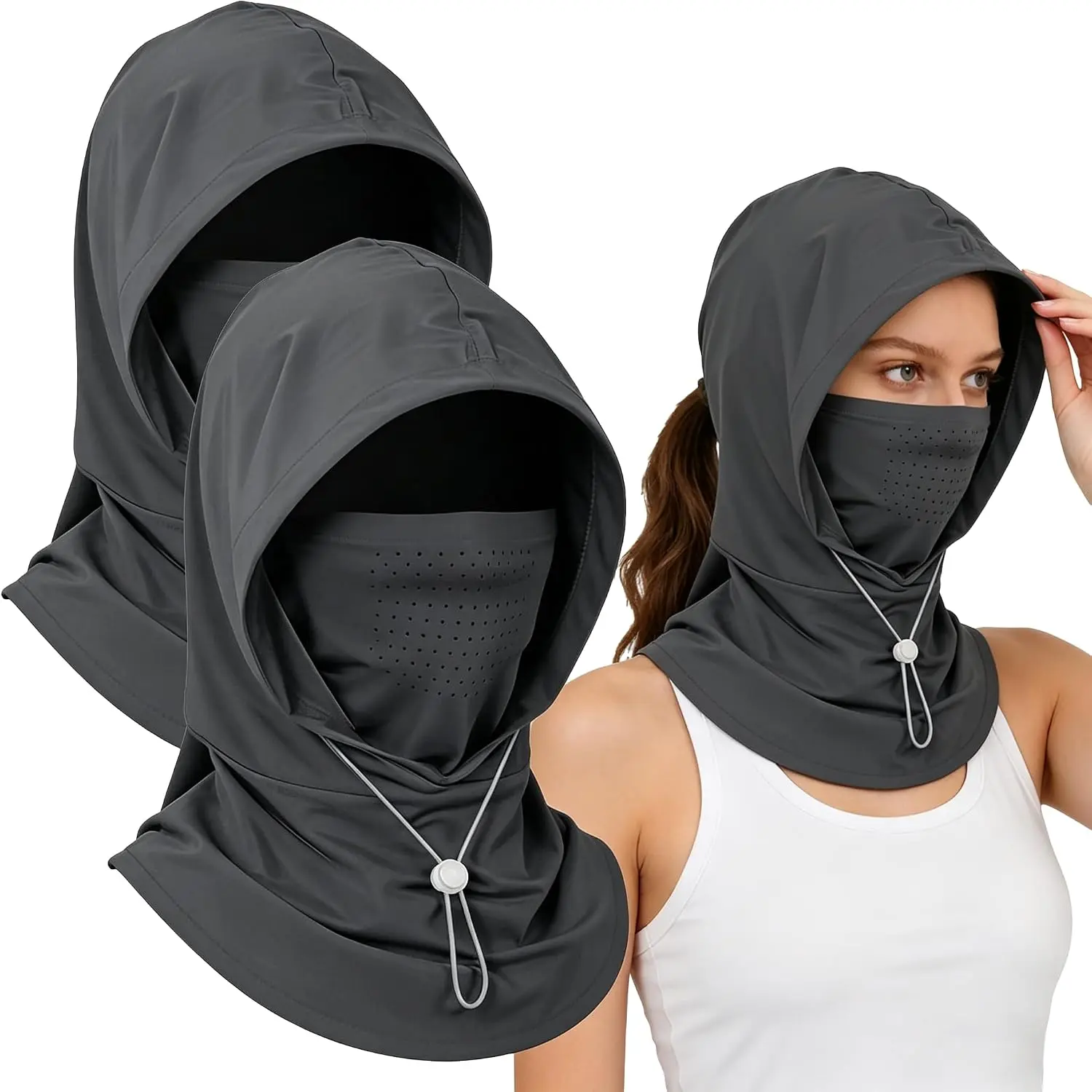 Summer Women's UV Protection Balaclava Hat with  Guard &  Mask for Cycling, Travel & Outdoor Activities.