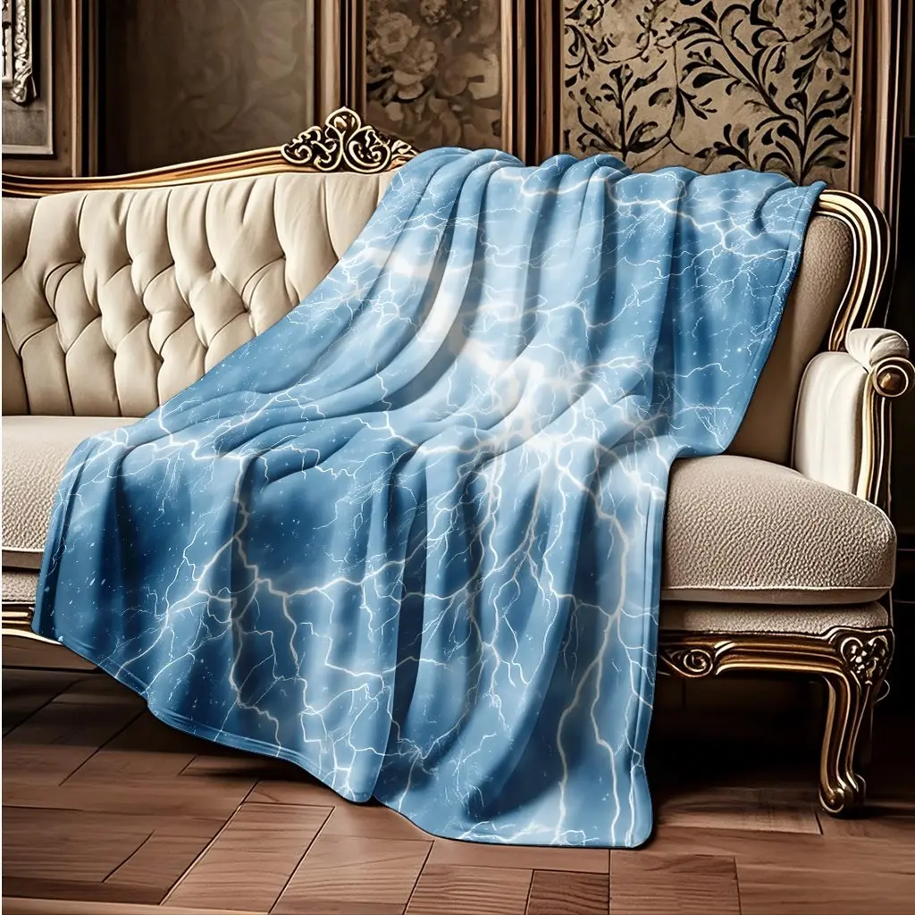 1pc Electrically Heated & Cooling Flannel Blanket Suitable for All Seasons, Soft Breathable Polyester Bedspread with Technology, Warm Throw for,, for Use, Hand Washable Gift for Family & Friends