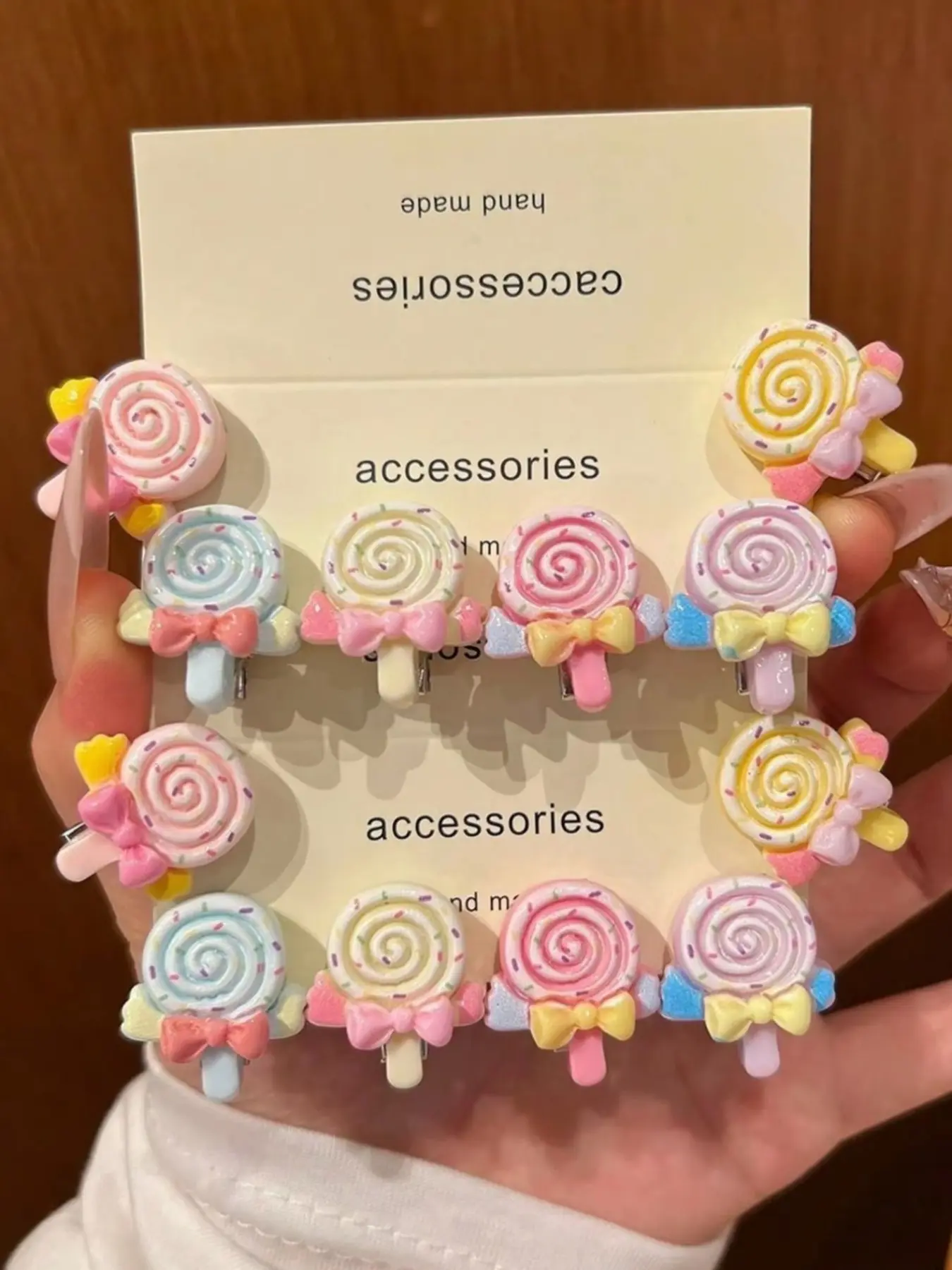 12 Pcs Cute Lollipop Hair Clips Set, Macaron Bow Resin Alligator Hair Clips, Soft Colorful Side Bang Hair Clips, Sweet Girl Daily Hair Accessories
