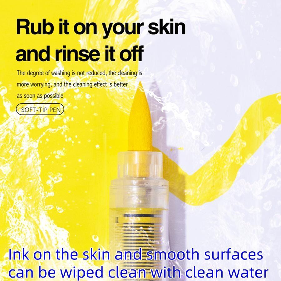 Acrylic Marker Pen Set, 1 Set Waterproof Soft Brush Markers Set, Flexible Tip Marker Pen for Glass Stone Wood Plastic Paper #TOP PICKS