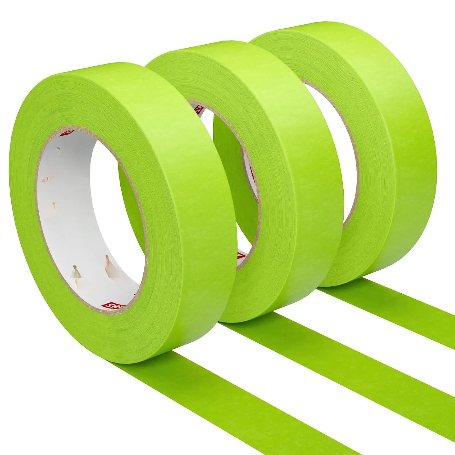 Green Painters Tape, 1 Inch x 55 Yards, 3 Rolls, Clean Removal | Crisp  Edges; Auto  Prep; Medium Adhesive Hold; Easy  ; Curves & Trim ; Easy Hand