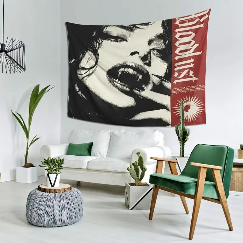 A gothic vampire print with a modern design that is suitable for a living room, bedroom, college dorm room. Decoration Hanging 30*40 Aesthetic