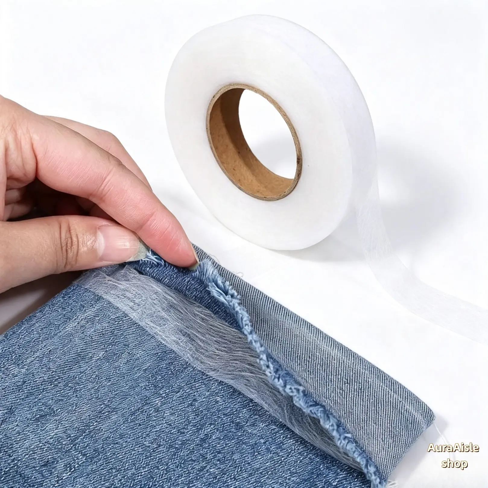 Double Sided Fusible Hem Tape, No Sew Iron-On Fabric Adhesive Tape, Portable Clothing Hemming Strap For DIY Sewing Crafts, Garment Repair & Daily Clothing Modification