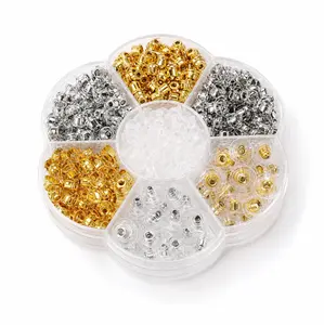 500 Count 7 Styles Earring Backs Replacements, Metal and Clear Rubber Backings for Stud, Hook, Droopy, and Heavy Earrings