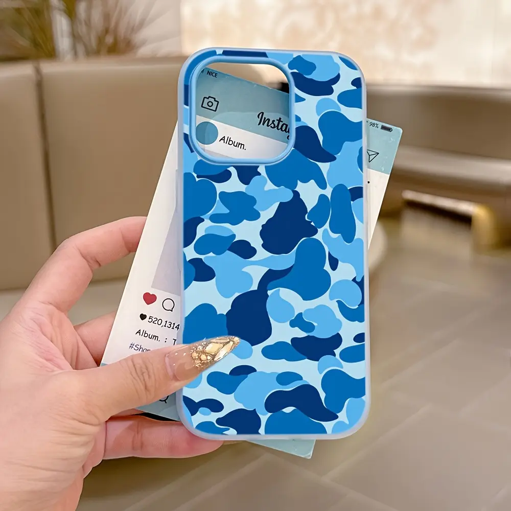Phone case: 2D gradient camo shockproof back cover suitable for iPhone 17/16/15/14/13/12/Pro/Max