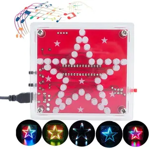 Soldering Practice Kit Electronics Soldering Project, Colorful Flashing with Beep Music for Practicing Assemble, Creative Present, New Version
