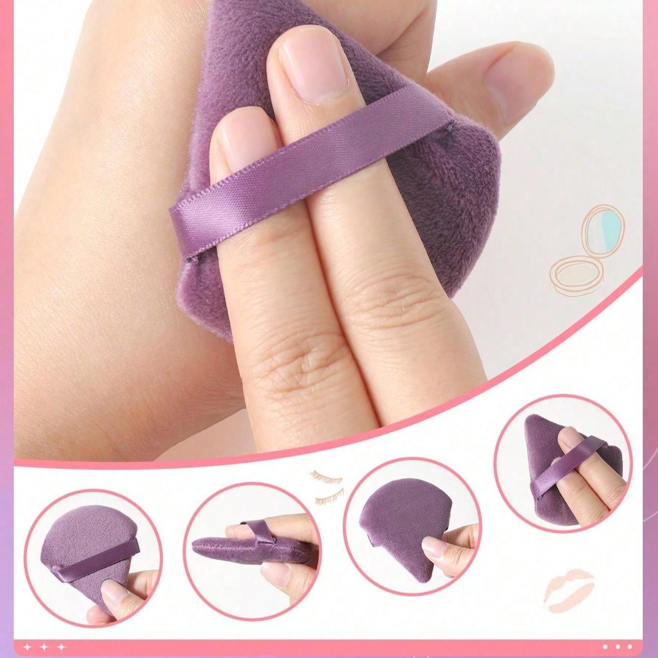 Soft Triangle Makeup Sponges Set, 5/10/15/20/25pcs Cosmetic Puffs Powder Puff for Face Application, Ideal for Flawless Foundation Coverage