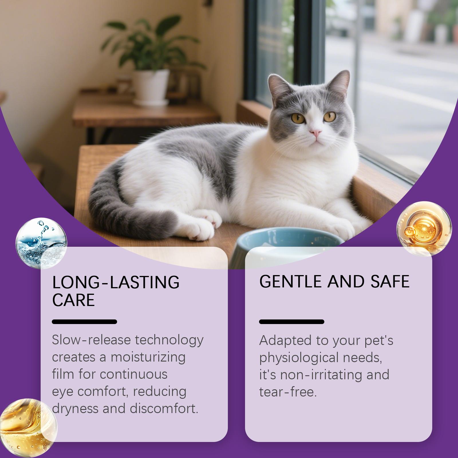 EelJoy Pet Eye Tear Stain Cream, Suitable For Cats And Dogs, Gentle Tear Stain Removal, No-Rinse Cleaning, Portable Daily Care