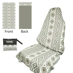 Universal Microfiber Car Seat Cover Towel - Quick-Dry,Non-Slip Auto Seat Protector, Gym & Beach Towel -Double-sided printing, patterned on the front and solid color on the back, suitable for differentWashable Car Interior Accessory for  AccessoriesFor Car