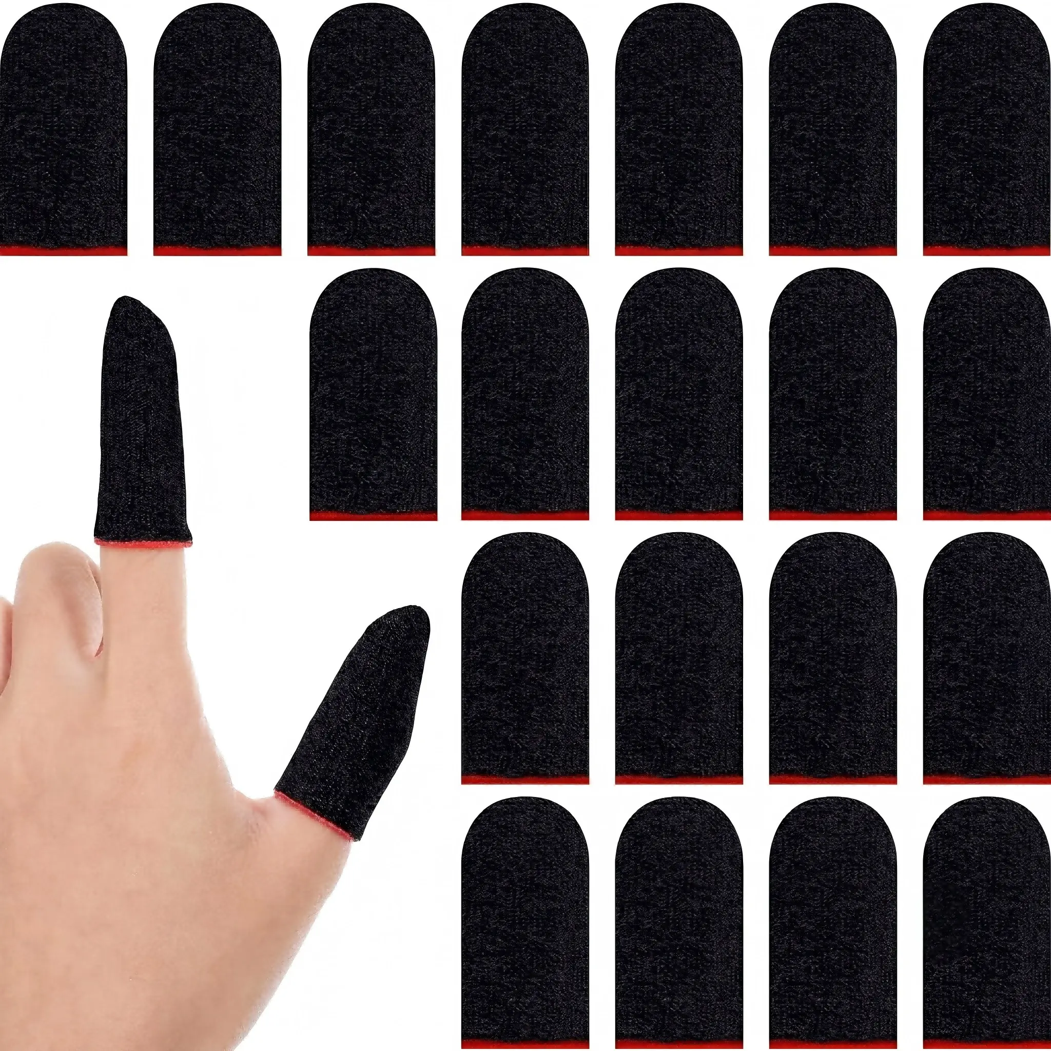 20PCS Gaming Finger Sleeves Accessories,Ultra-Thin Carbon Fiber,Anti-Sweat & Anti-Slip,Universal for all Phones & Tablets