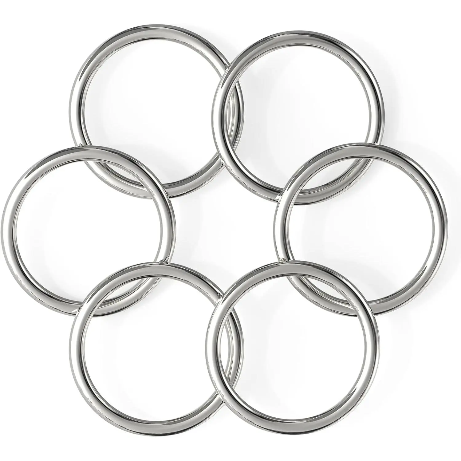 Metal O Rings, 304 Stainless Steel Welded Hardware Rings for  Collars & Leashes, Macrame, Ropes,  Straps