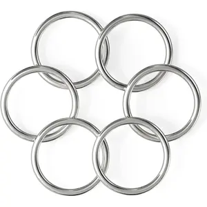 Metal O Rings, 304 Stainless Steel Welded Hardware Rings for  Collars & Leashes, Macrame, Ropes,  Straps