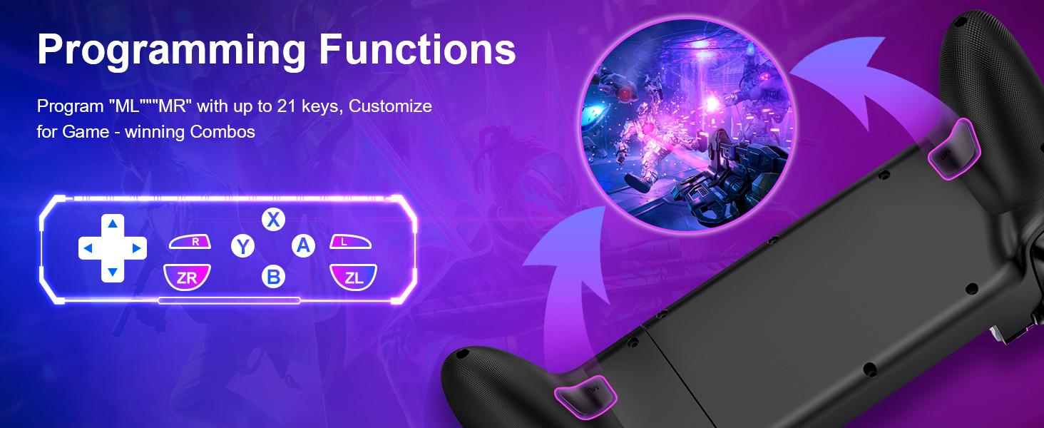 Full-Size Gaming Phone Controller for iPhone 15/16, Android Phone Tablet, Mobile Gamepad with Hall Trigger/Joysticks