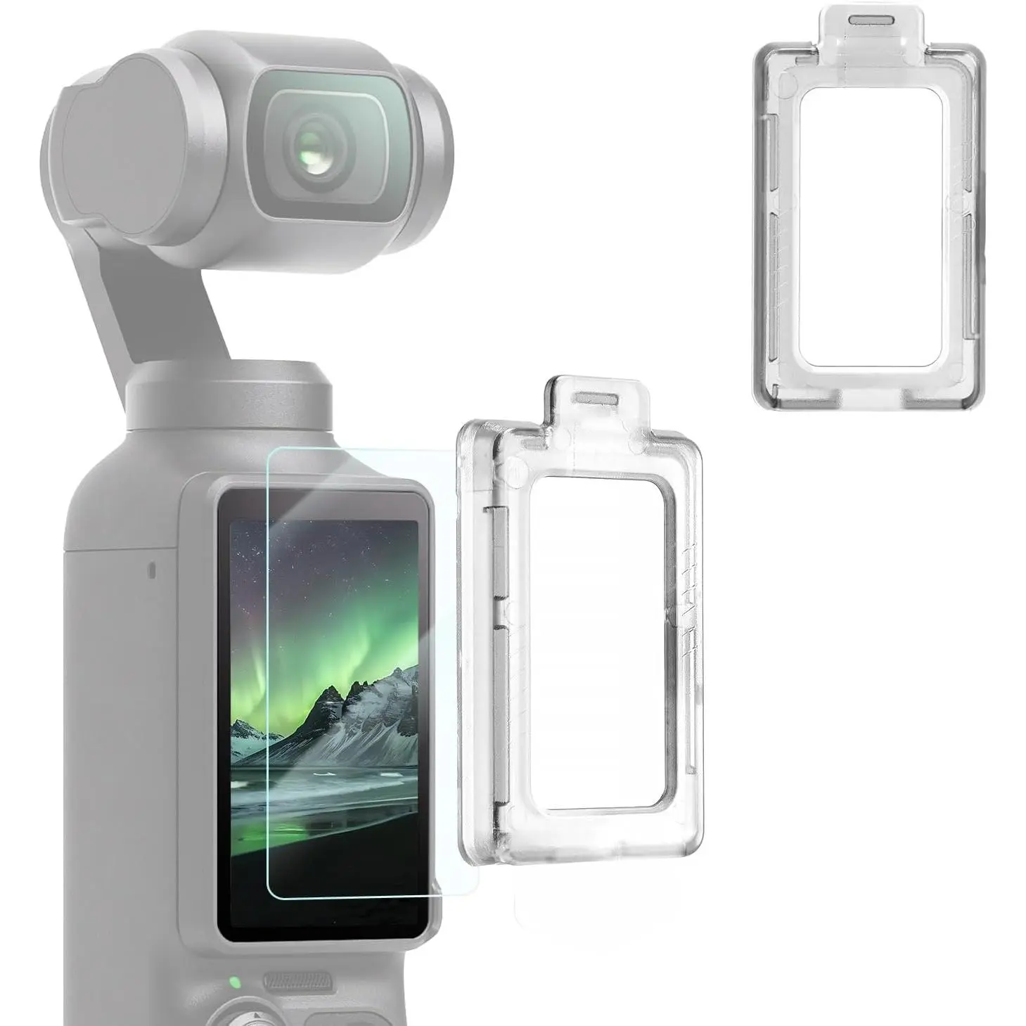 K&F CONCEPT AR Screen Protector Compatible with DJI Osmo Pocket 4&3, Pocket 4&3 Accessories Tempered Glass Screen Protector, 9H Hardness with Dust-Free Alignment Kit, Anti-Glare Anti-Fingerprint Anti-Scratch, Bubble-Free Installation