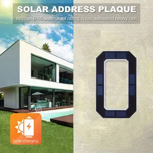 Solar Powered Door Number Light, No Wiring Needed, Waterproof Outdoor Address Sign, Illuminated House Numbers, Modern Home Garden Wall Decor Lighting