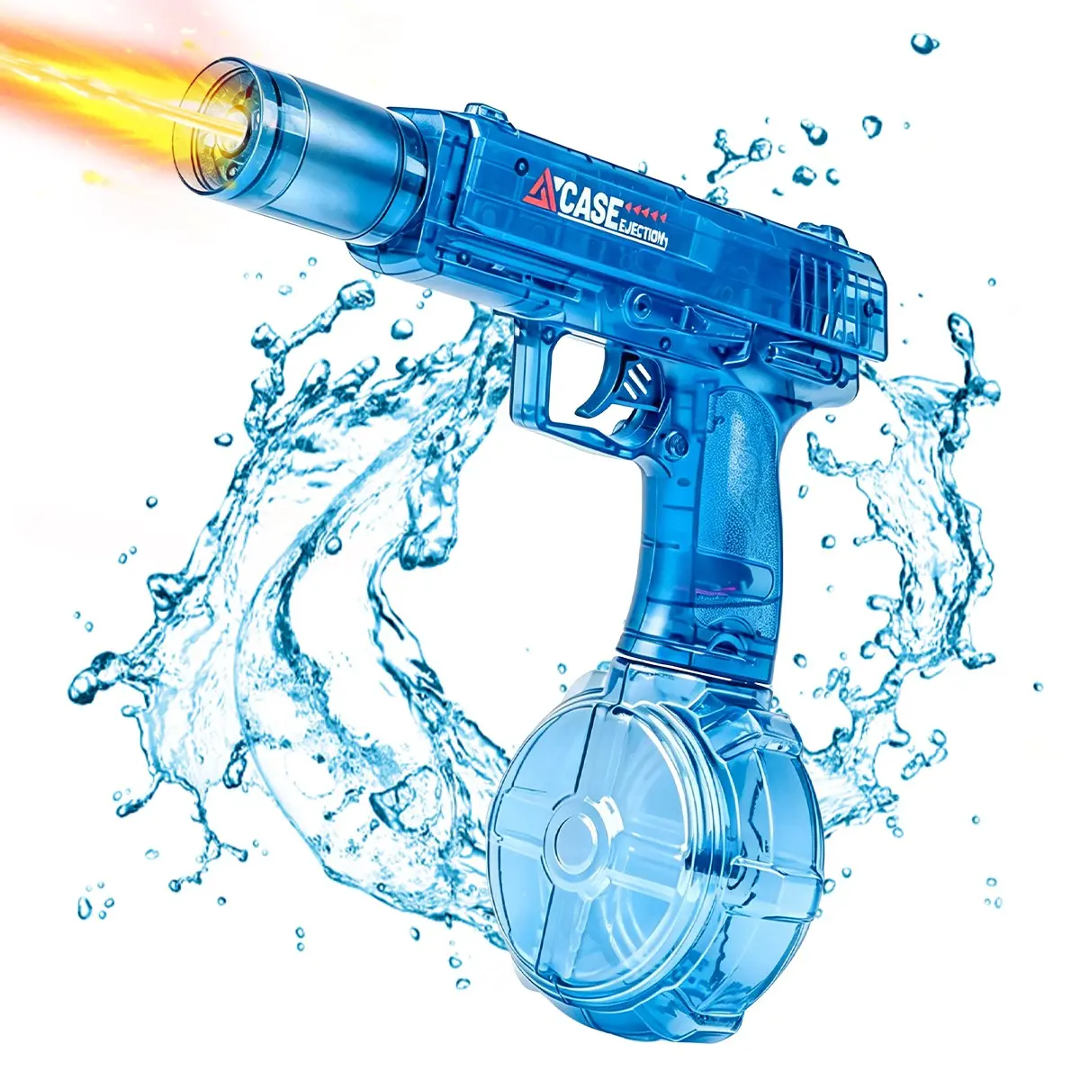 Transparent Electric Water Gun for Kids and Adults, Perfect for Backyard, Pool, and Summer Outdoor Games, Unisex Design, Battery Included