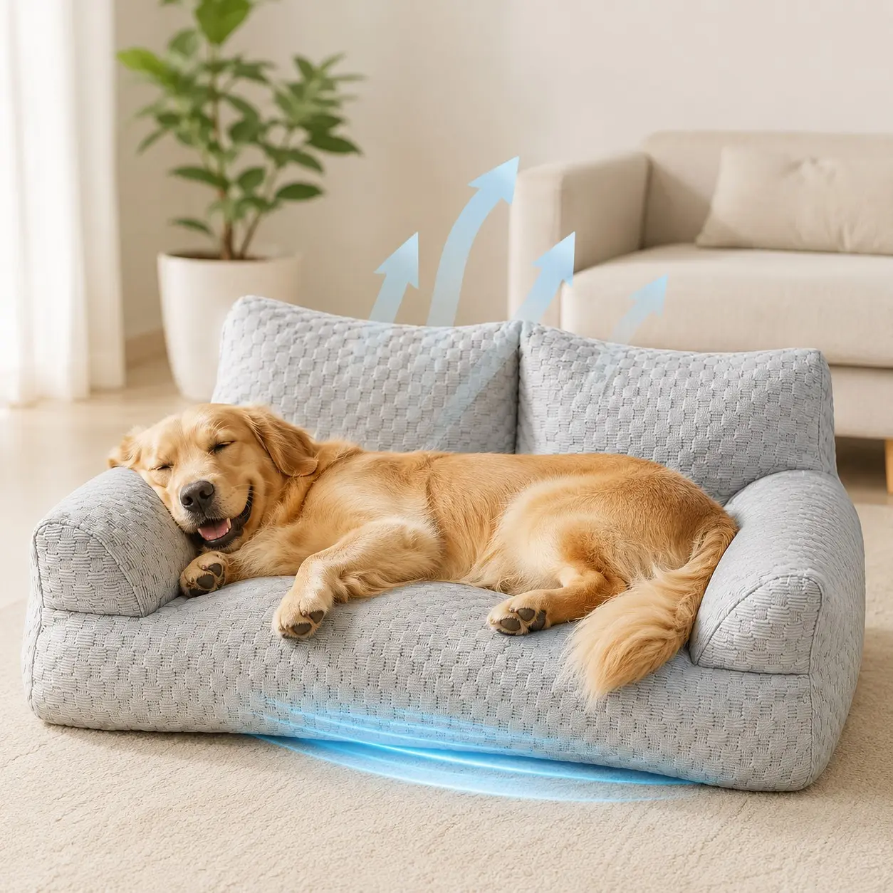 Summer 3D Ice Silk Pet Sofa Bed, Breathable Cool Pad for Dogs and Cats, All-Season Comfort, Durable and Non-Sagging Design