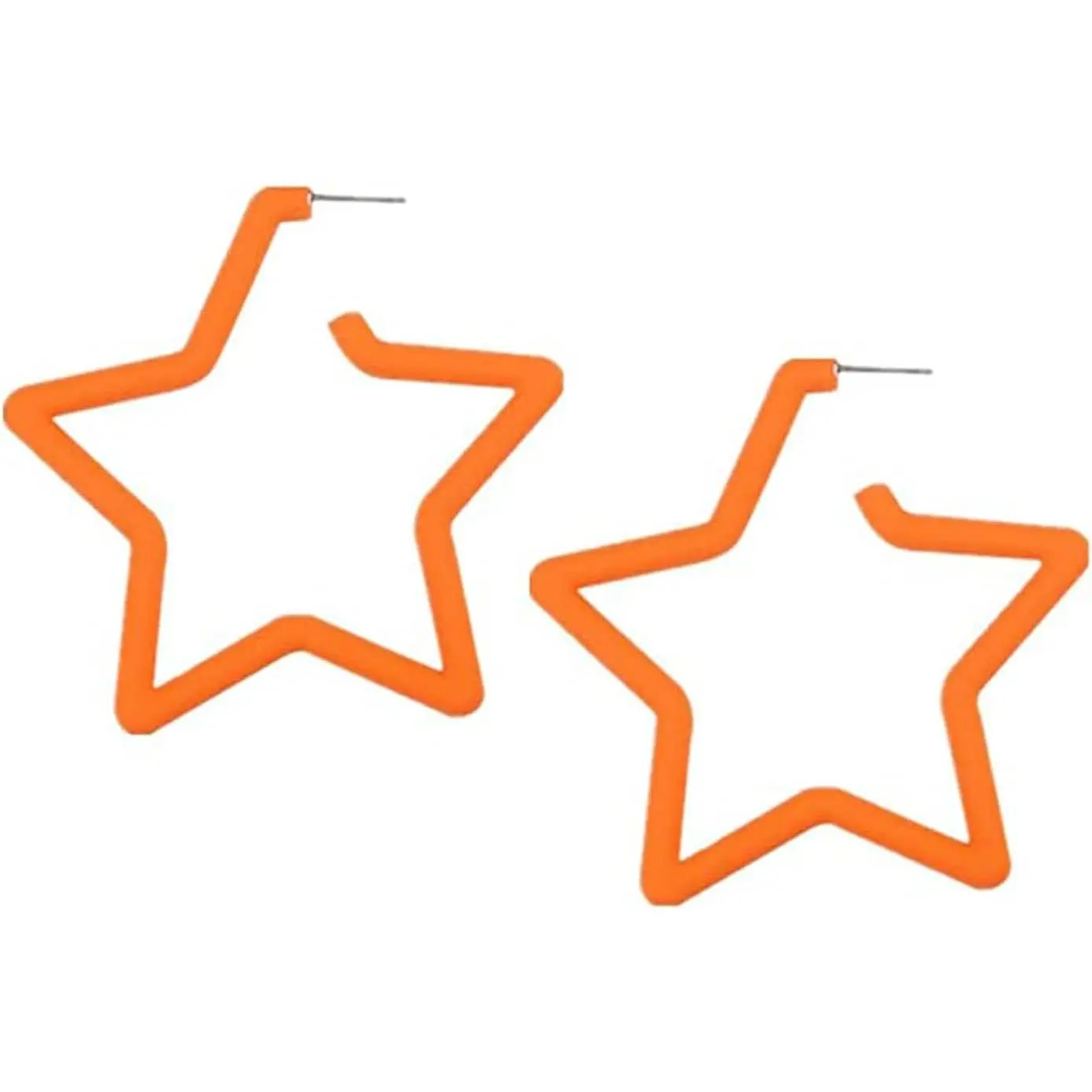 80 90s Colorful Classic Big  Triangle Heart Shape Hoop Earrings Retro Neon Frosted Geometric Candy Color Dangle  Earring for Women Costume Accessory Party
