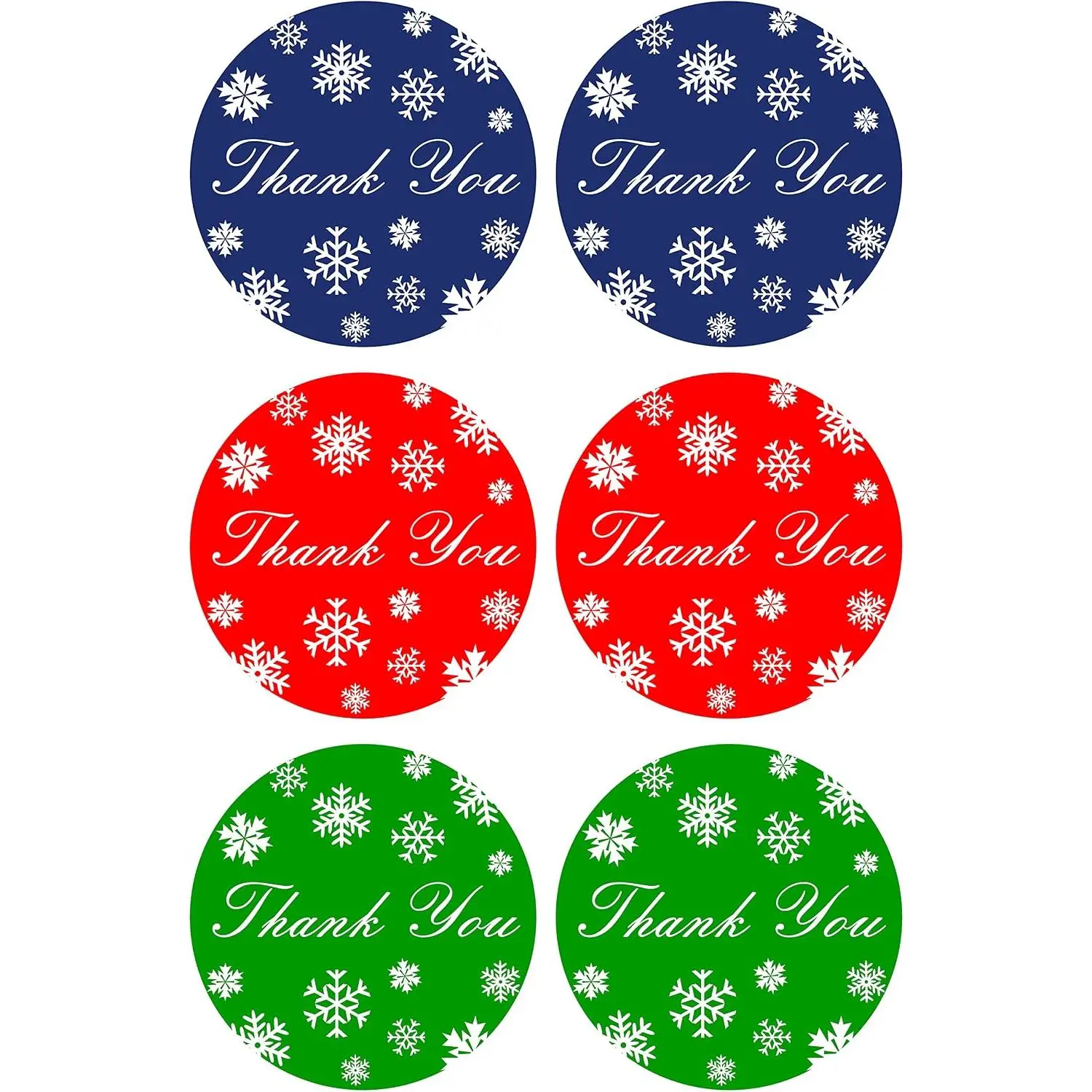 eshaKippa 2 inch 120 count Thank You Stickers Christas Envelope Seal Sticker