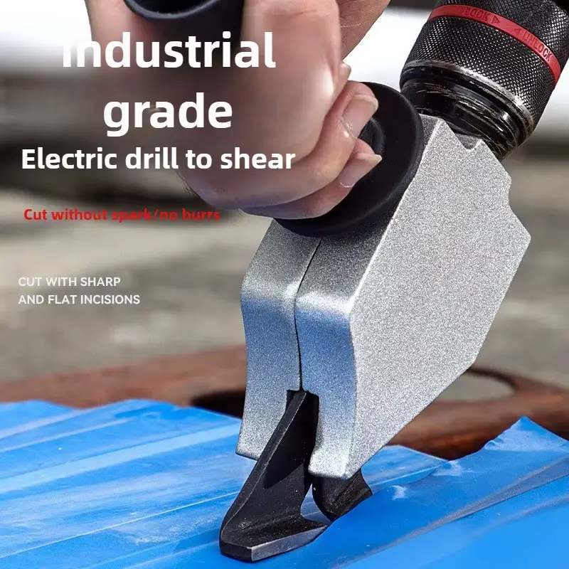 Electric Drill Metal Sheet Cutter Head Shears Attachment for Power Tools Scissors Cut Without Spark Metalworking Accessories