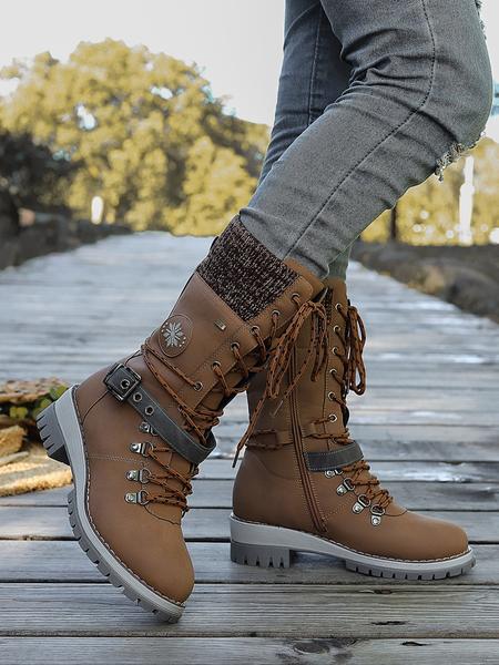 Women's High Heel Chelsea Boots, Fashionable Mid-Calf Design, Comfortable PU Leather & Rubber Sole, Perfect for Casual & Formal Wear, Thick Heeled Boots