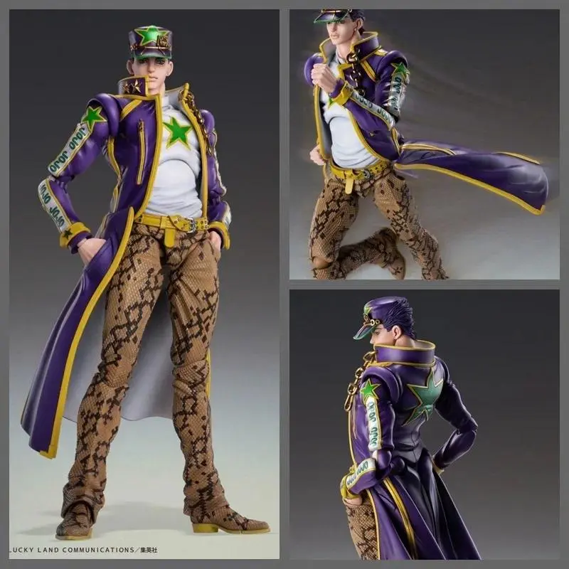 Jojo Bizarre Adventure Jotaro Kujo Stone Ocean Super Action Statue Articulated Boxed Collectible Figure For Anime Fans