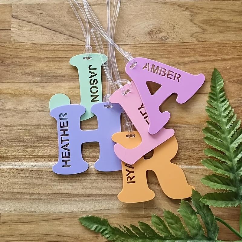 Customized Acrylic Letter Keychain - Personalized Initial Tag with Lobster Clasp, a Stylish Accessory for Women'S Bags And Cups, Perfect for Thanksgiving Gifts