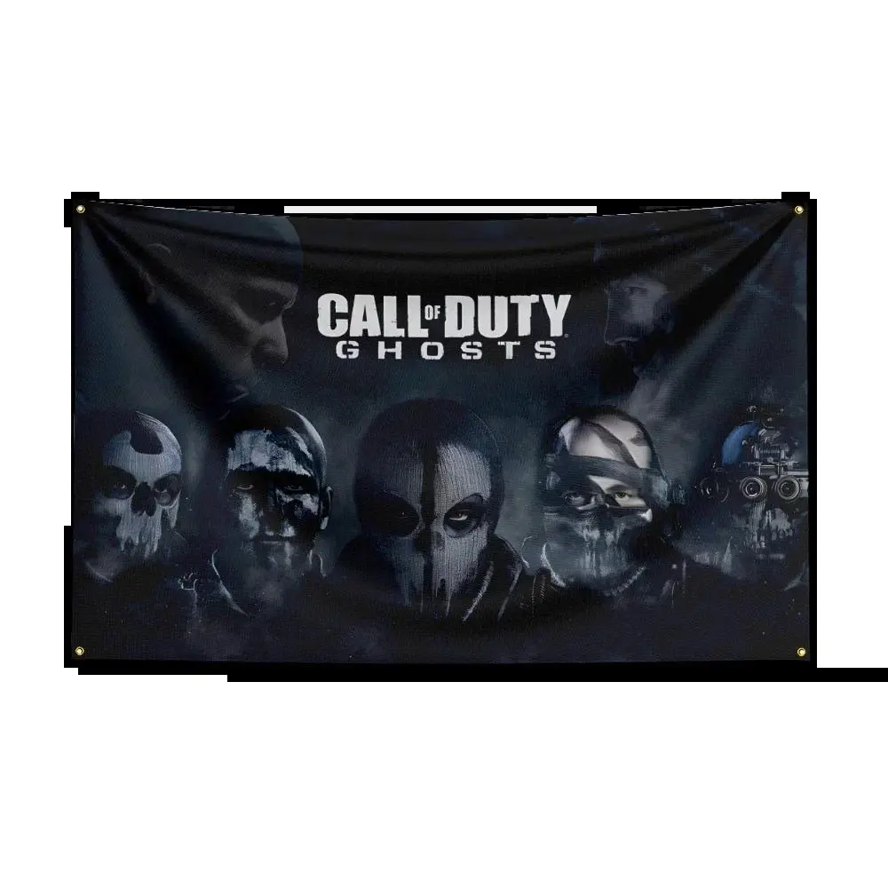 90*70inch Call of Dutys Flag Polyester Digital Printed Game Tapestry Curtain For Decor Hanging Photo Backdrop Lightweight Room