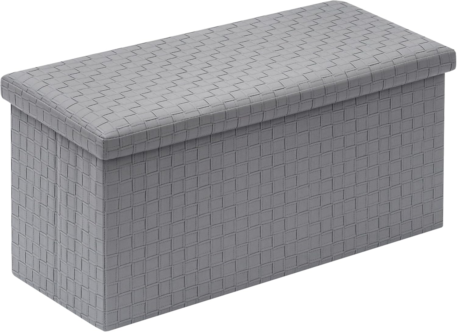 Footlocker Dorm, Bedroom| Versatile Toy Box, Blanket Chest & Compact Seat with Stylish Hidden Storage Grey 30"x15"x15"