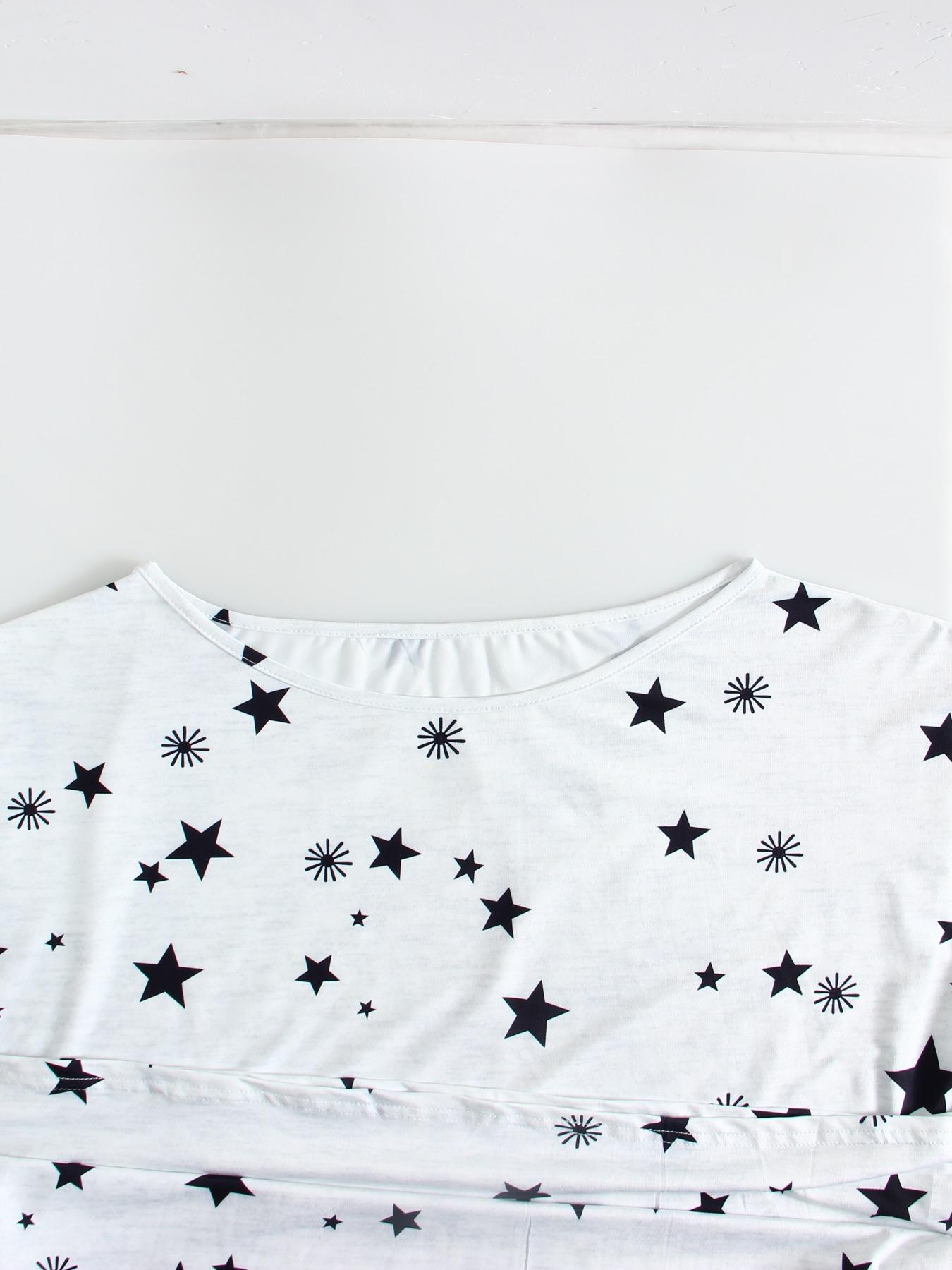 Women's Tie-Dye Butterfly Heart Print Sleepwear, Lady Leopard Coffee Color Round Neck Loose Fit Pajamas, Comfortable Soft Loungewear, Homewear