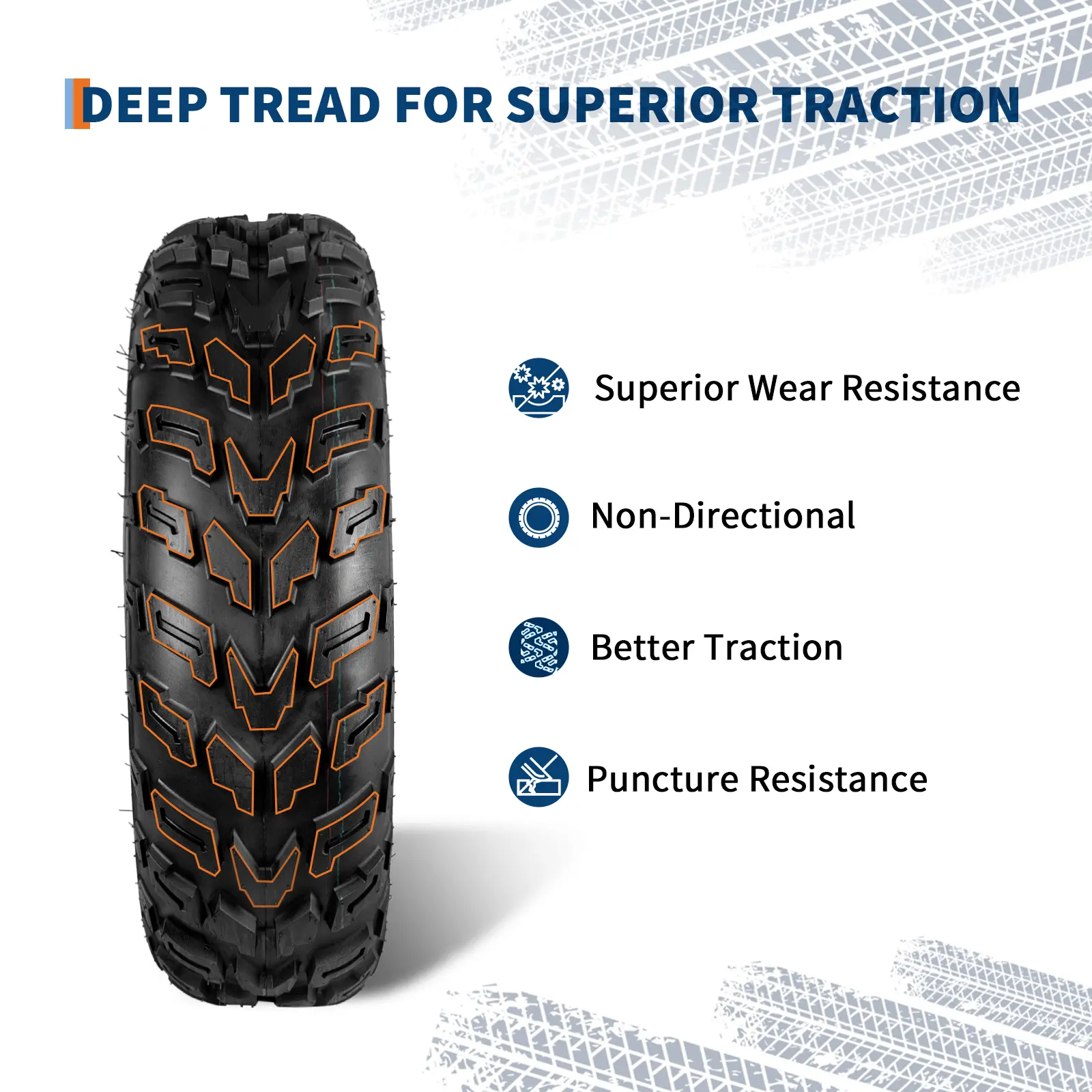 Garvee New Upgraded 2pcs AT23X7-10 2 Pack 23x7-10 ATV UTV Tires 6-Ply All-Terrain Tubeless Tires for Daily Work, Hunting & Recreational Riding on ATV, UTV, Quad and 4 Wheeler Lawn Mower Tire Off-Road Use Only
