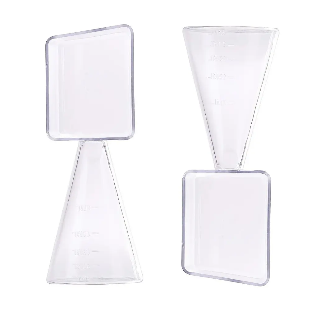 2 Pcs Facial Mask Spoon, Transparent Plastic Measuring Spoon, Quantitative Spoon for Liquid Powder, Skincare Tool, Multi-Pack