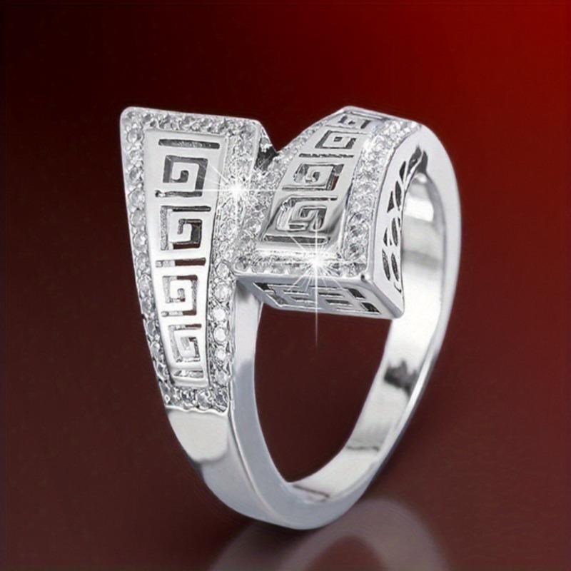 Elegant Floral Cross Birthstone Ring – Bridal Jewelry for Engagement Wedding Anniversary High-Quality Women's Accessory