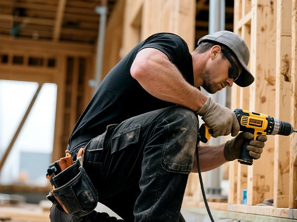 【Nano Composite Toe】NORTIV 8 Waterproof Composite Toe Work Boots for Men Lightweight Non-Slip ASTM F2413-18 Safety Boots for Warehouse Construction VaporGuard-Nano Round Toe Closed Toe Shoe Black Worker Walking Shoes