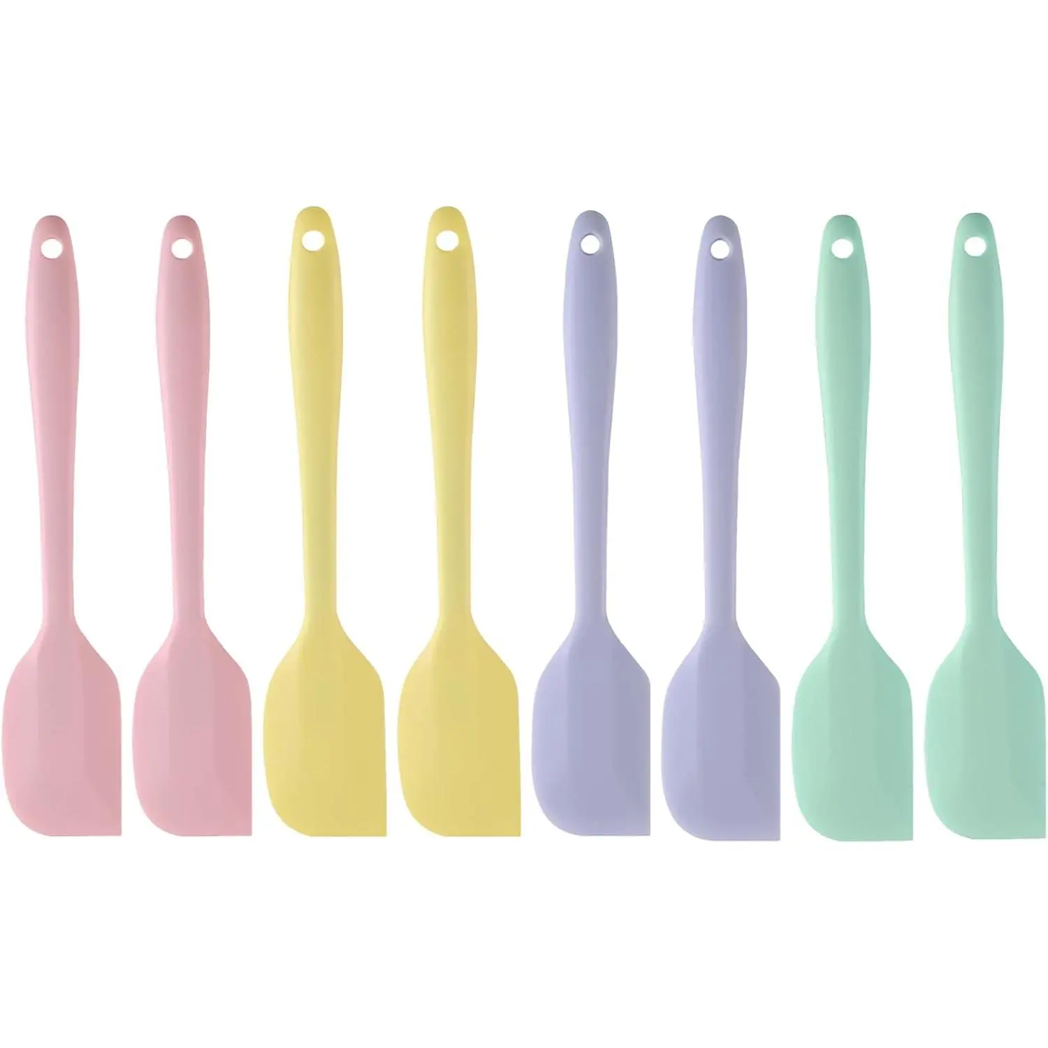 Pack Mini Silicone Spatula Set, 8.3 Inch Small Rubber Spatula Heat Resistant, Heat Flexible Silicone Spatulas Cake Spatula Scraper Cooking for Mixing, Baking, Non Stick Pans